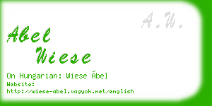 abel wiese business card