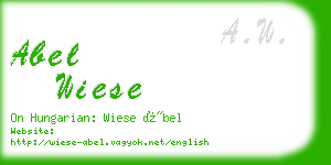 abel wiese business card